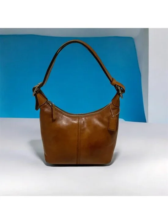 VTG Coach Legacy Convertible Bag 9566 Burnished Tan Leather Nickel Y2K 2003 Boho - Picture 1 of 10